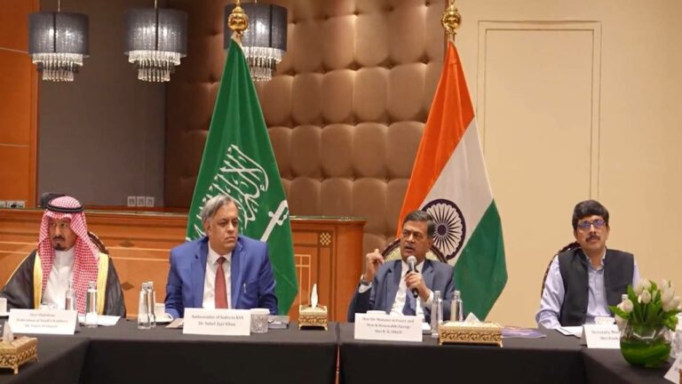 India and Saudi Arabia cooperate to promote investment in new and renewable energy.